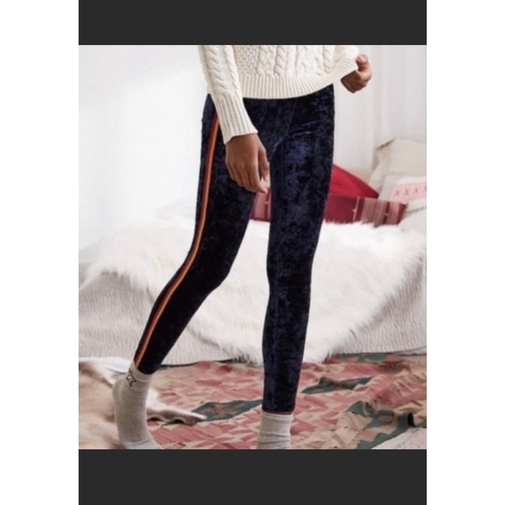 Aerie Chill velvet Navy track leggings S